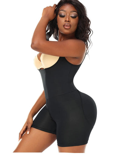 Women Bum Lifting Tummy Control Shaping Bodysuit with Hip Pads