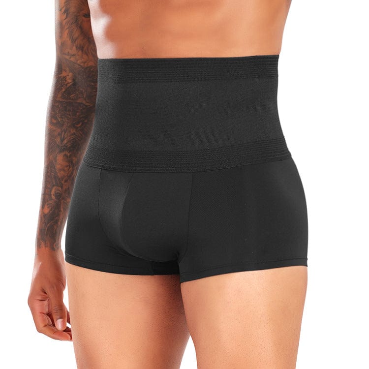 Seamless High Waisted Compression Men Shaping Boxer Shorts
