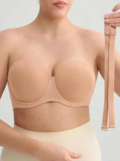 Push-Up Underwire Strapless Bra