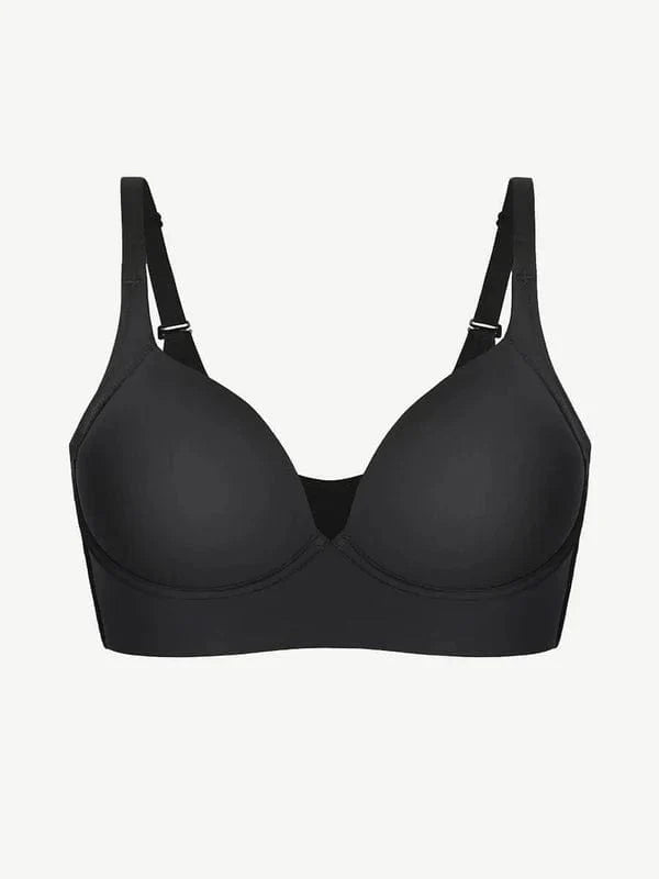Comfortable Supportive Plunge Plus size Push Up Bra