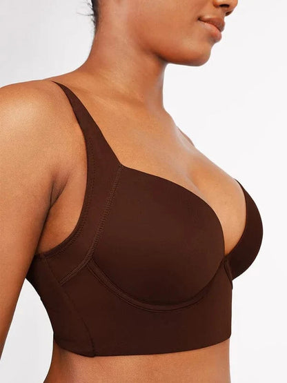 Comfortable Supportive Plunge Plus size Push Up Bra
