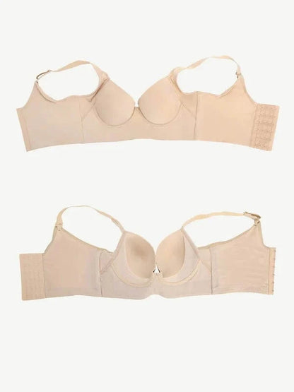 Comfortable Supportive Plunge Plus size Push Up Bra