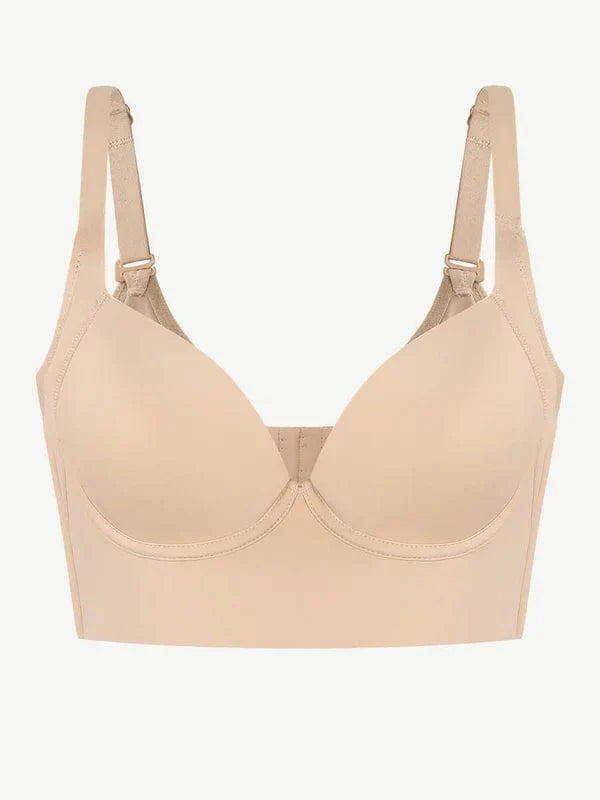 Comfortable Supportive Plunge Plus size Push Up Bra