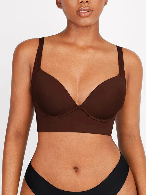 Comfortable Supportive Plunge Plus size Push Up Bra
