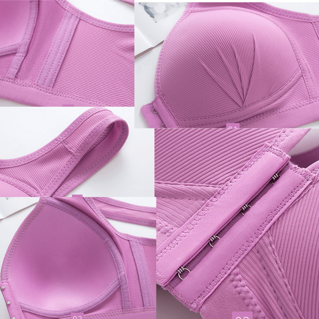 Seamless Non Wired Front Fastening Push Up Bra