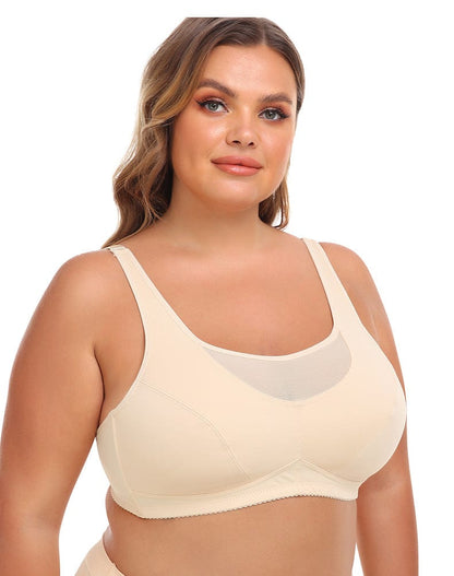 Plus Size Wired Longline Support Bra with Adjustable Straps