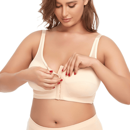 Seamless Full-Cup Front Fastening Wireless Shaping Back Support Bra