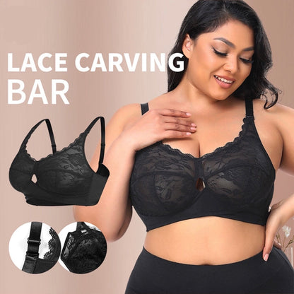 Women's Plus Size Non Wired Lace Bra