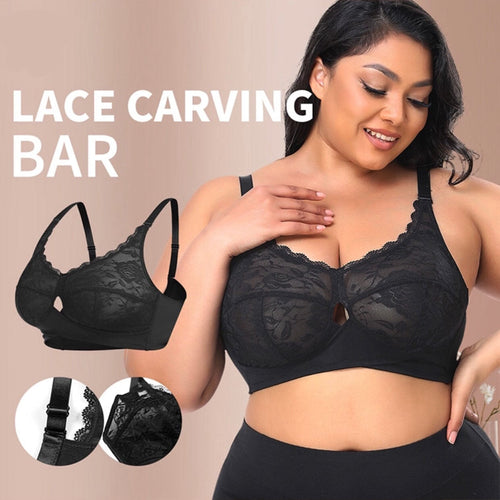 Women's Plus Size Non Wired Lace Bra