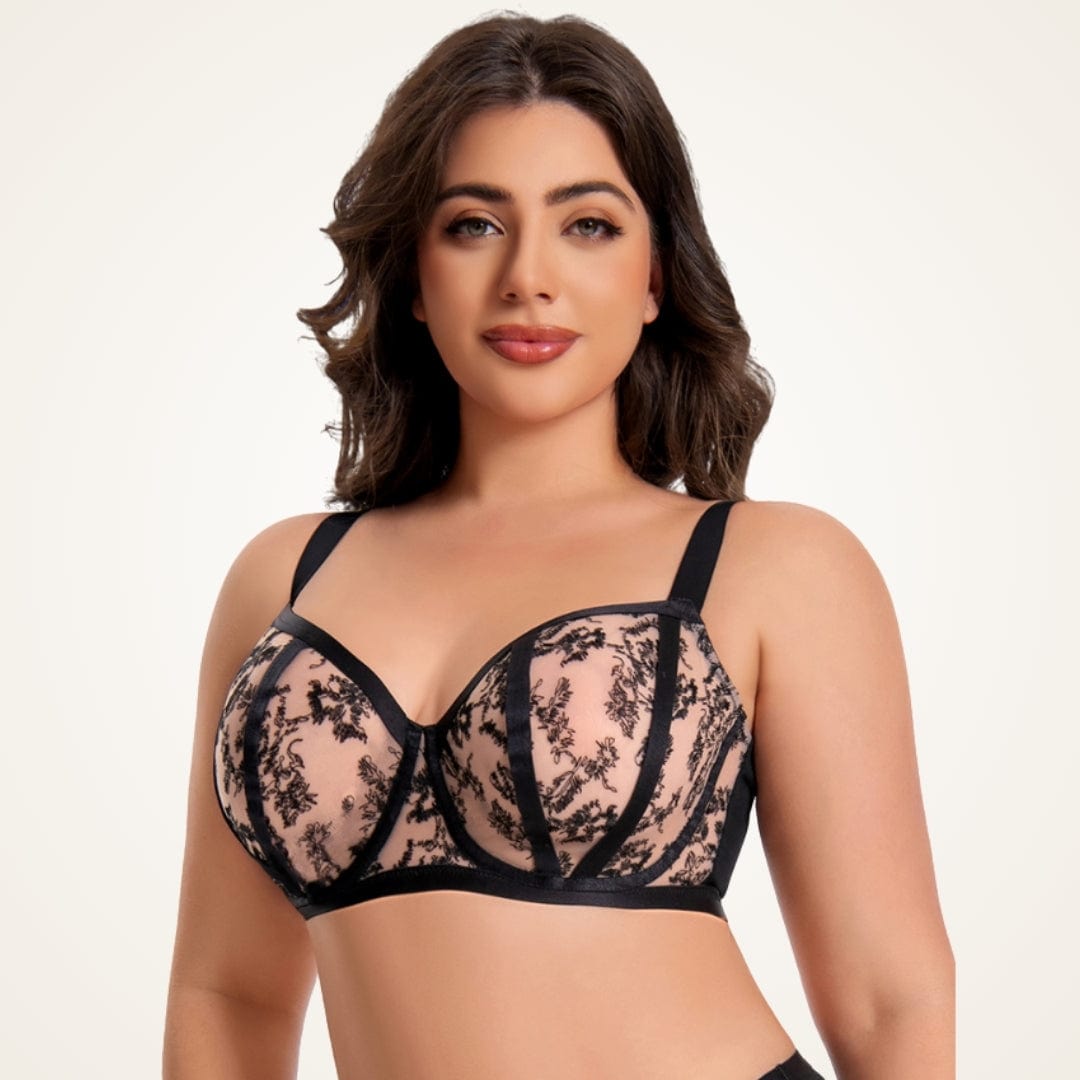 Plus Size Push-Up Bra for Women Anti-Sagging Lace Support for Full Busts
