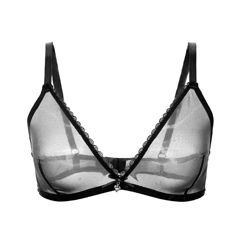 Women Ultra Thin Lace Transparent Bra