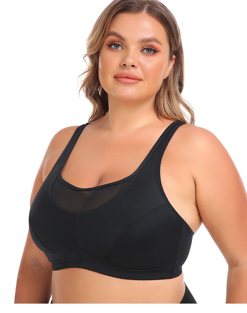 Plus Size Wired Longline Support Bra with Adjustable Straps