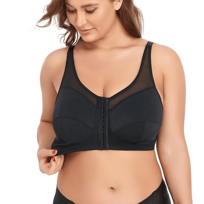 Seamless Full-Cup Front Fastening Wireless Shaping Back Support Bra