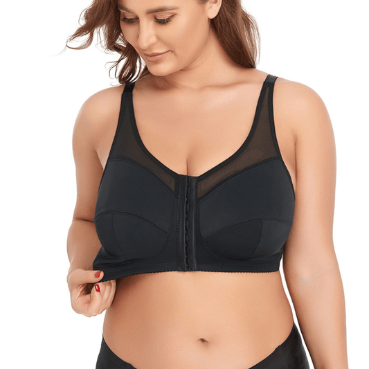 Seamless Full-Cup Front Fastening Wireless Shaping Back Support Bra