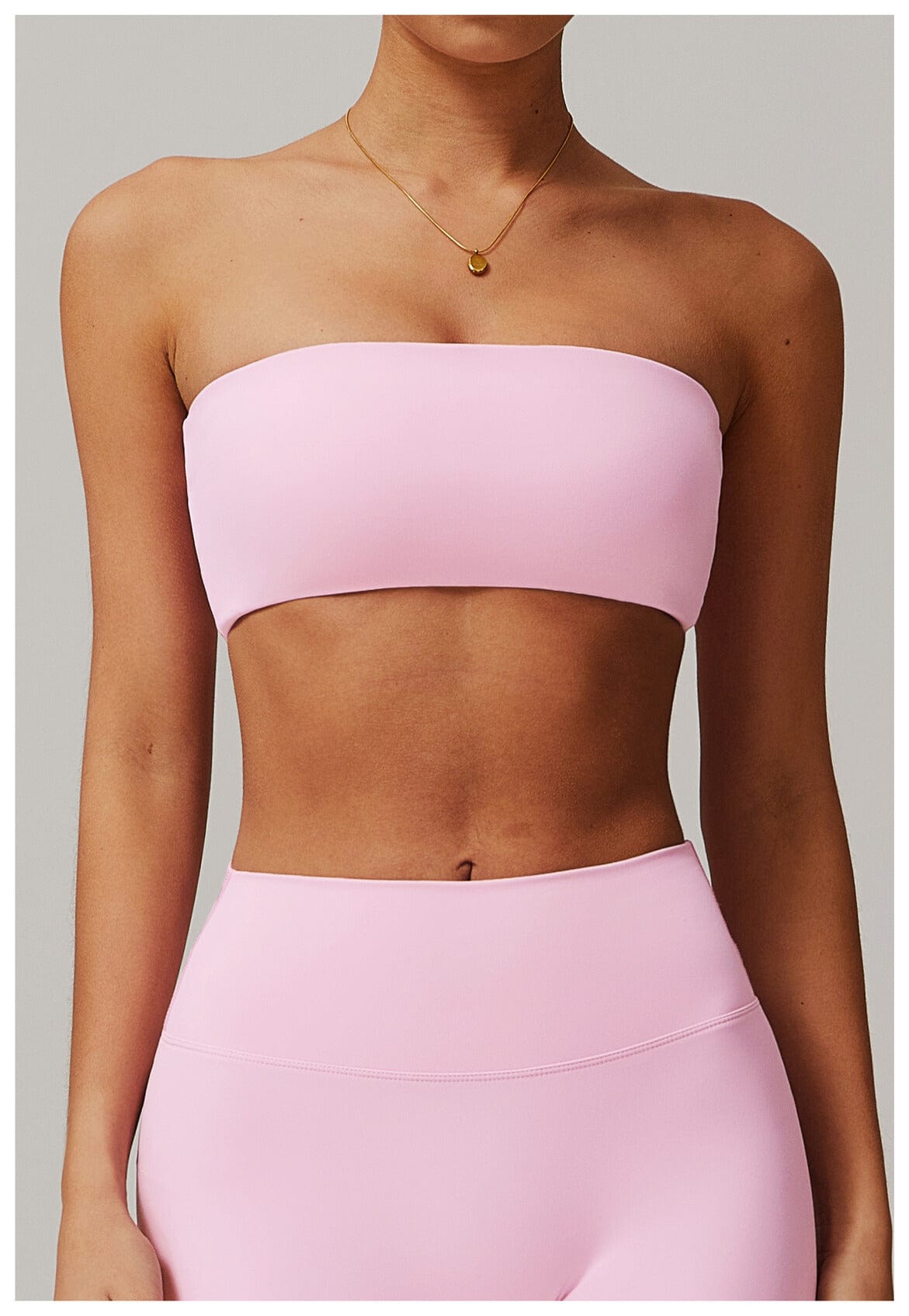Women Strapless Tube Top Fitness Yoga Bandeau Bra