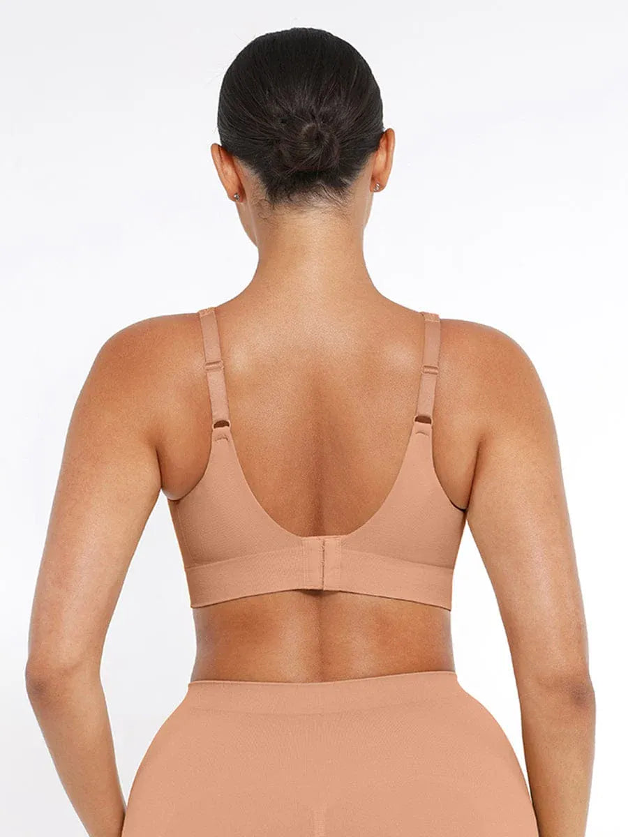 Comfortable Non Wired Push Up Bra with Wide Straps for Seamless Bust Support