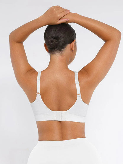 Comfortable Non Wired Push Up Bra with Wide Straps for Seamless Bust Support
