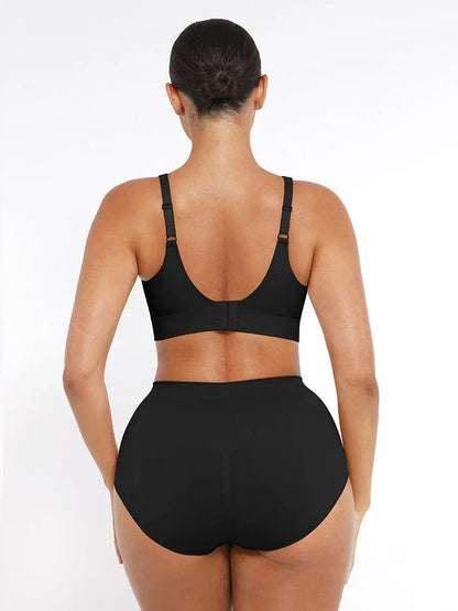 Comfortable Non Wired Push Up Bra with Wide Straps for Seamless Bust Support