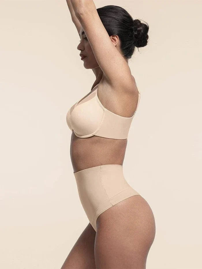 Comfortable Push Up Sheer Mesh Underwire Bra with Adjustable Straps