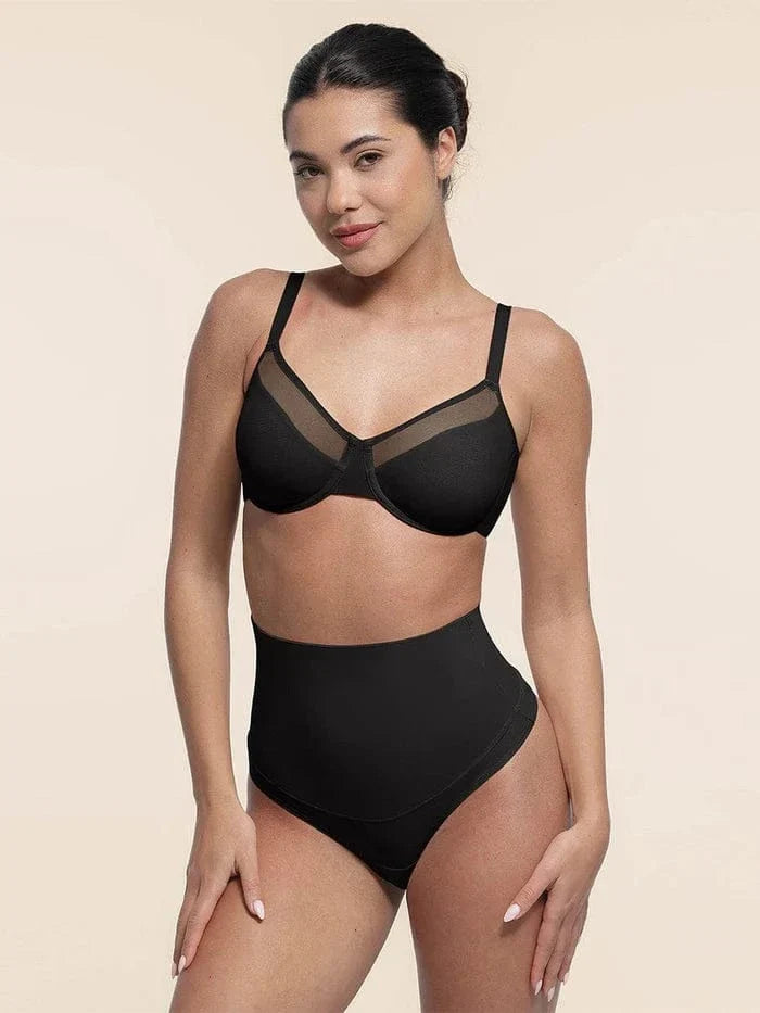 Comfortable Push Up Sheer Mesh Underwire Bra with Adjustable Straps