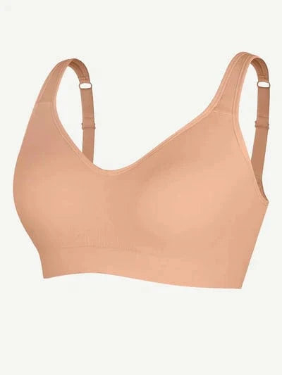 Comfortable Non Wired Push Up Bra with Wide Straps for Seamless Bust Support