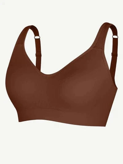 Comfortable Non Wired Push Up Bra with Wide Straps for Seamless Bust Support