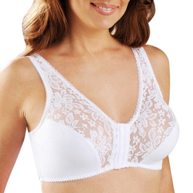 Female Non Wired and Seamless Front Fastening Push Up Lace Bras