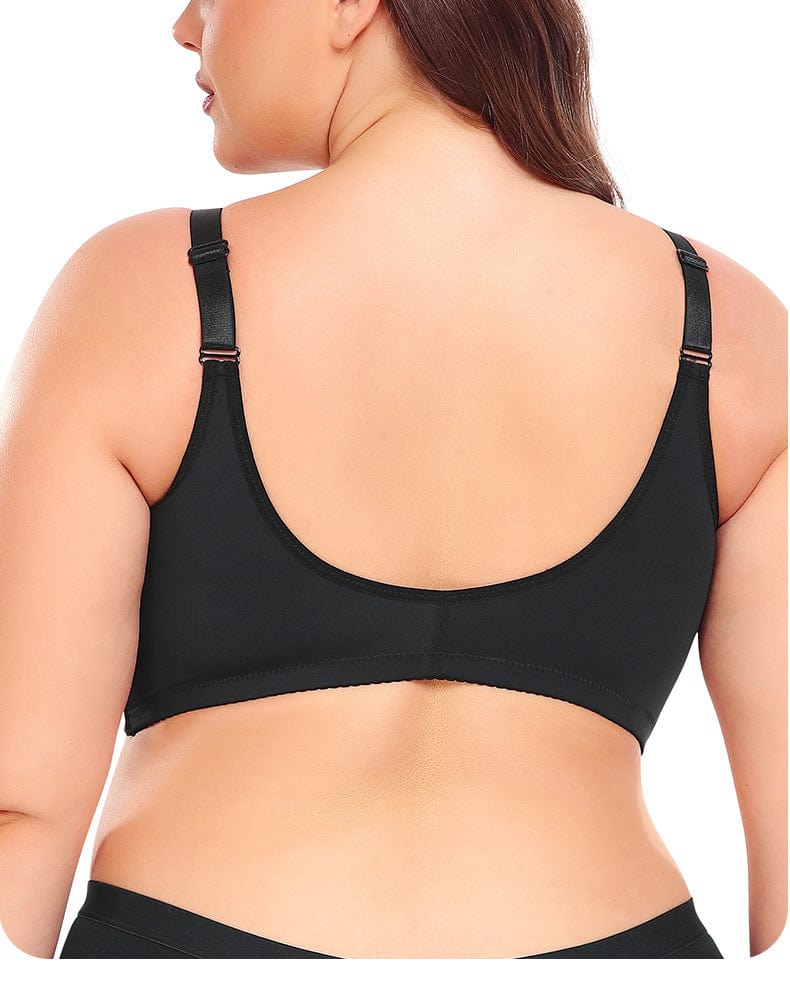 Front Fastening Wireless Plus Size Push Up Support Bra