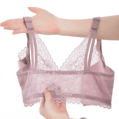 Front Fastening Lace Push-Up Bra