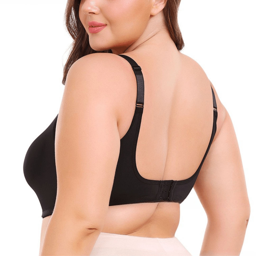 Low Back Plus Size Lace Push Up Support Bra