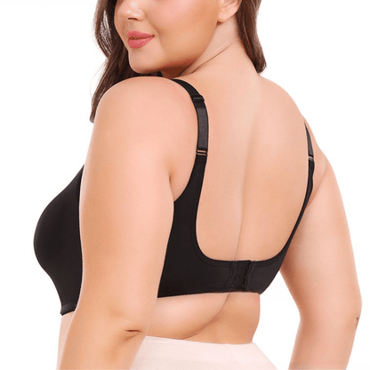 Low Back Plus Size Lace Push Up Support Bra