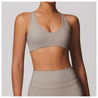 Women Support Sports Yoga Bra with Adjustable Cross Shoulder Straps