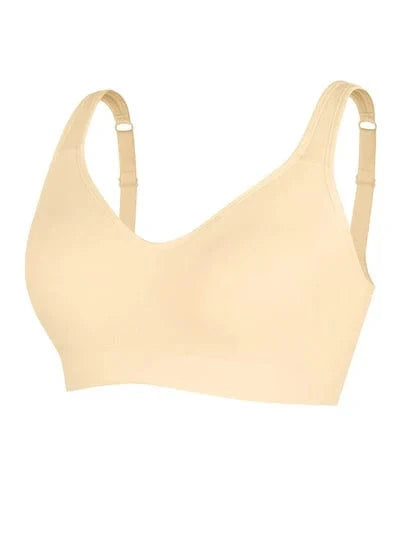 Comfortable Non Wired Push Up Bra with Wide Straps for Seamless Bust Support