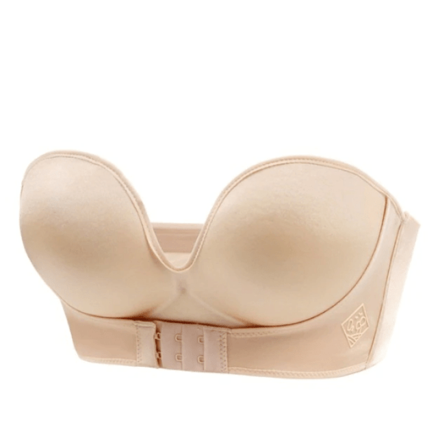 Women's Invisible Sexy Push-Up Bra Strapless with Front Buckle