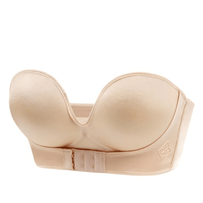 Women's Invisible Sexy Push-Up Bra Strapless with Front Buckle