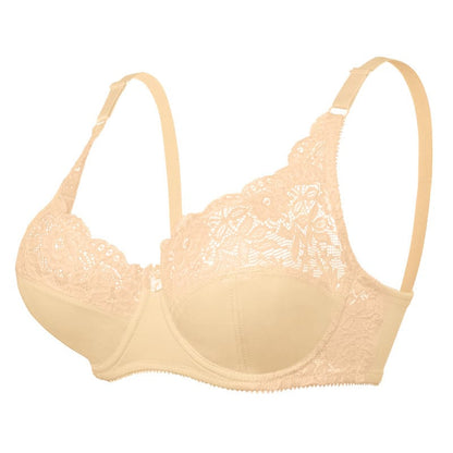 Low Back Underwire Plus Size Adjustable Strap Lace Push Up Bra