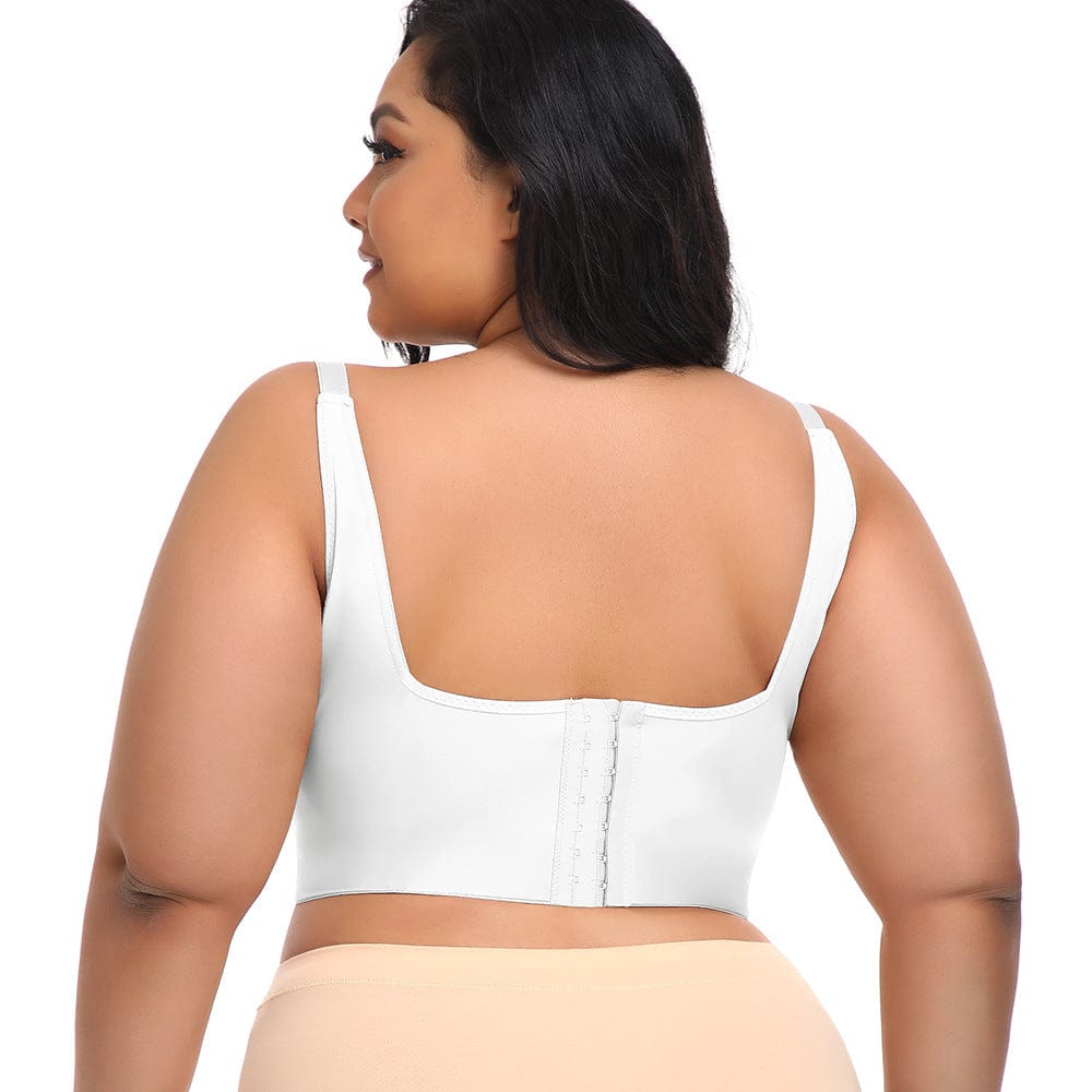 Plus Size Comfortable Longline Push Up Bra with Adjustable Straps