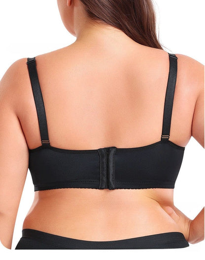 Plus Size Underwired Lace Adjustable Support Bra