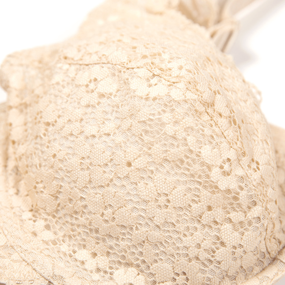 Underwire Plunge Plus Size Lace Push Up Bra