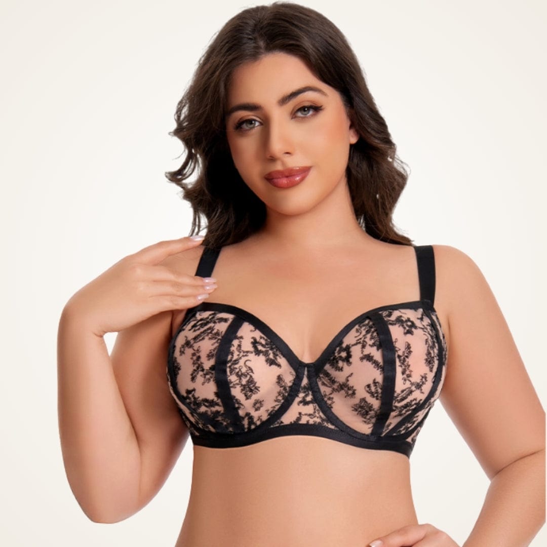 Plus Size Push-Up Bra for Women Anti-Sagging Lace Support for Full Busts