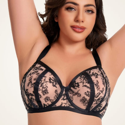Plus Size Push-Up Bra for Women Anti-Sagging Lace Support for Full Busts