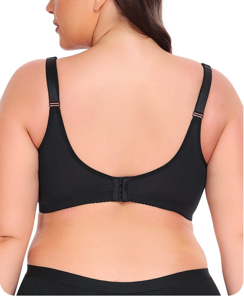 Plus Size Underwire Support Push Up Bra With Adjustable Straps