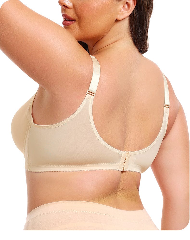 Plus Size Underwire Support Push Up Bra With Adjustable Straps