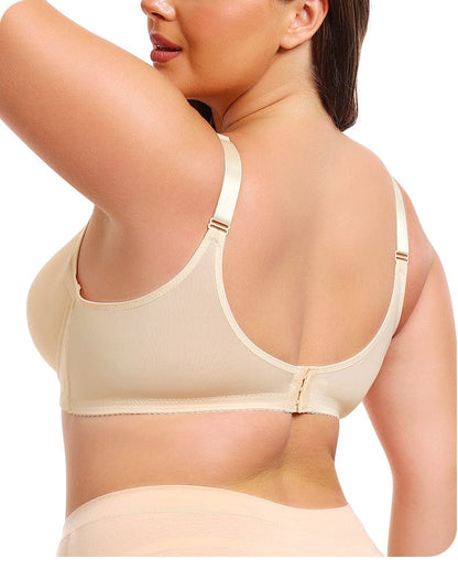 Plus Size Underwire Support Push Up Bra With Adjustable Straps