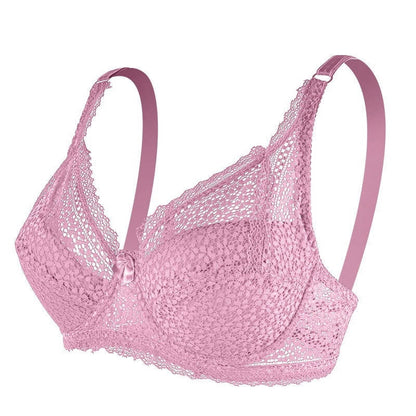 Plus Size Underwire Push Up Lace Support Bra