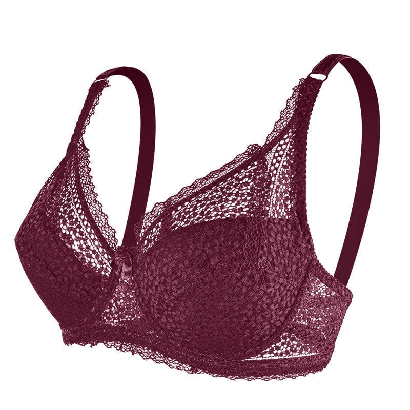 Plus Size Underwire Push Up Lace Support Bra