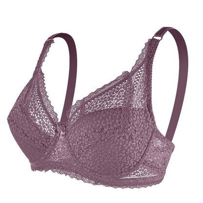 Plus Size Underwire Push Up Lace Support Bra