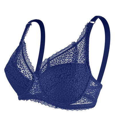 Plus Size Underwire Push Up Lace Support Bra