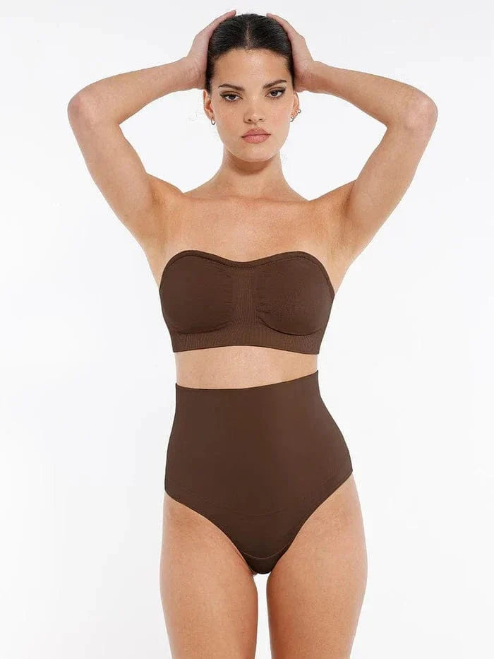 Seamless Bandeau Strapless Brassiere Non Wired push up Bra with Removable Pads