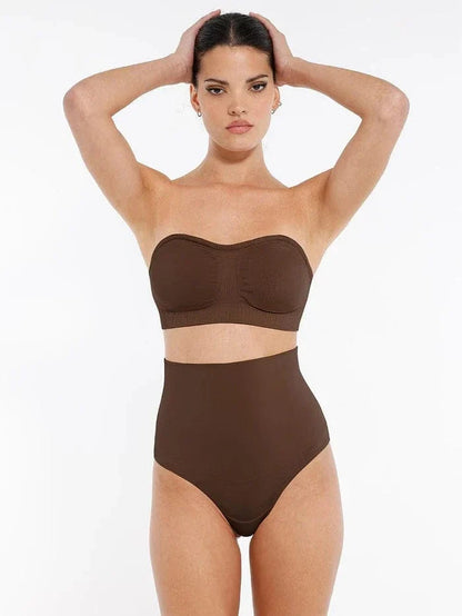 Seamless Bandeau Strapless Brassiere Non Wired push up Bra with Removable Pads